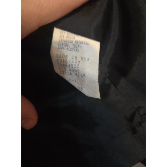 City Girl by Nancy Bolen Vintage Velvet Embroidered Cropped Blazer, Women's Sz 4 - Picture 6 of 8